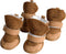 URBEST Dog Boots for Small Dogs - Winter Booties (4#, Brown)