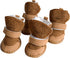 URBEST Dog Boots for Small Dogs - Winter Booties (4#, Brown)