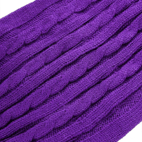 CHBORCHICEN Small Dog Sweaters, Knitted Pet Cat Warm Sweatshirt for Winter, Medium, Purple