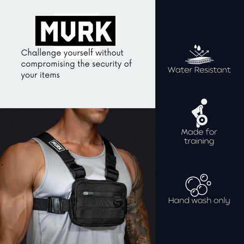 MVRK Water Resistant Chest Bag, Lightweight Tactical Chest Pack for Outdoor Training and Running for Men