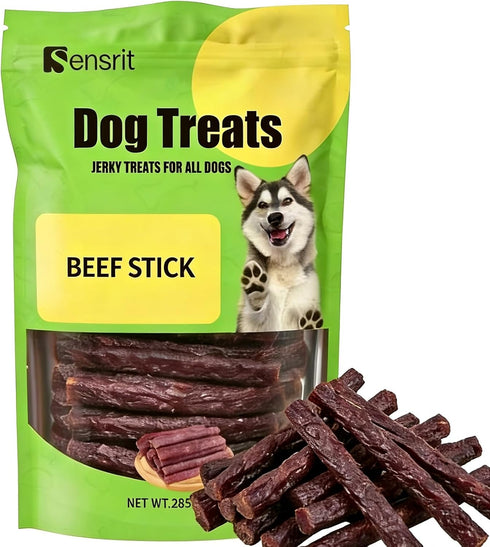 Sensrit Dog Beef Sticks - Jerky Treats for All Dogs - High Protein