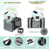YUDODO 25 lbs Lightproof Pet Carrier - Airline Approved Soft Sided Dog Cat Travel Carrier with Reflective Mesh,