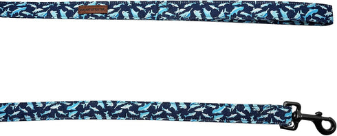 Elegant little tail Dog Leash, Shark Print Collar Leash, Strong Pet Leash with Durable Metal Buckle for Small Medium