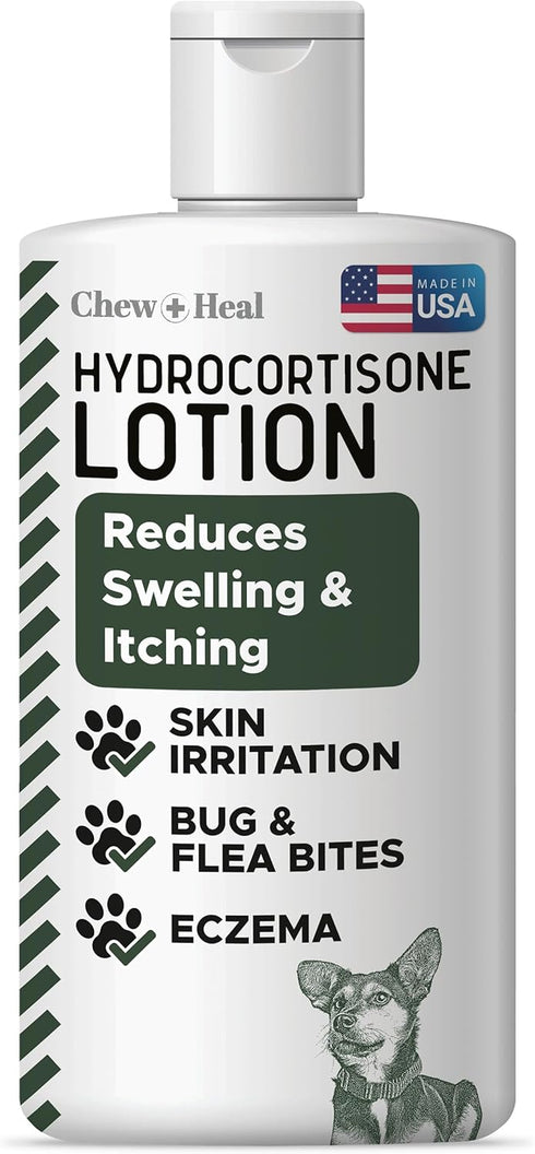 Chew + Heal Labs Hydrocortisone Lotion for Dogs - 4 oz Anti