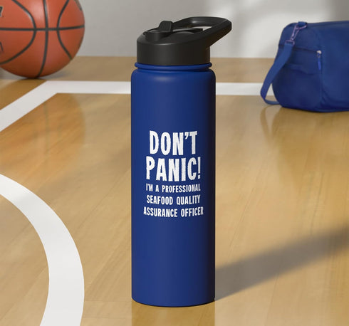 Fishing Boat Crew T-Shirts & Gifts Seafood Quality Assurance Officer Stainless Steel Insulated Water Bottle