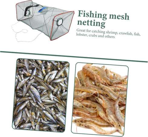 3pcs Portable Folding Crab Trap Collapsible Lobster and Crawfish Fishing Net for Outdoor Use for Catching Shrimp Fish