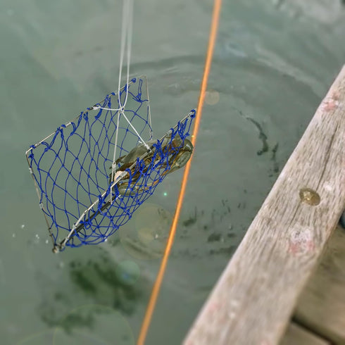 110' Castable Crab Traps with Orange Crab Rope and Stainless Steel Bait Pin