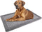 Gray Memory Foam Dog Crate Pad, 48x30 Inch, Soft Flannel Washable Anti-Slip Puppy Sleeping Mat, Grey