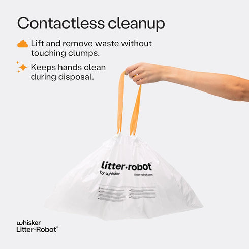25 Pack 9-11 Litter-Robot Waste Drawer Liners by Whisker, - Litter Box Liners, Custom Fit for Litter-Robot, Gallons