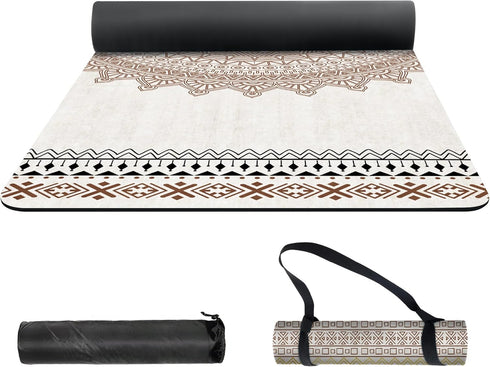 nuveti Extra Thick TPE Yoga Mat, Non-Slip Fitness Exercise Mat with Carrying Bag, 72"x24", 6MM for Yoga & Pilates