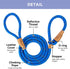 5 FT Slip Lead Dog Leash, Heavy Duty Rope for Small Medium Large Dogs, No Pull Training Lead, Blue Stripe, Medium
