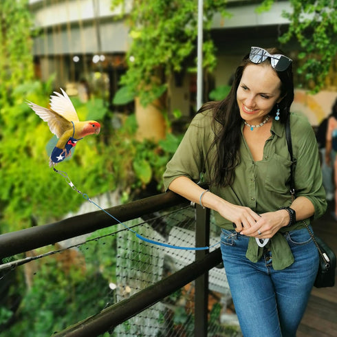CAIRIAC 1PCS) Adjustable Parrot Diaper, Parrot Clothes for Birds, Parrot Diaper Bird Flight Suit, Bird Diaper Harness