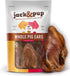 Jack&Pup Extra Thick Whole Pig Ears for Dogs - Premium Natural Pork Chews, 10 Pack, Excellent Rawhide Alternative