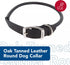 Coastal Pet Circle T Oak Tanned Leather Round Dog Collar, Black, 1" x 18", Comfortable for Long Hair Dogs