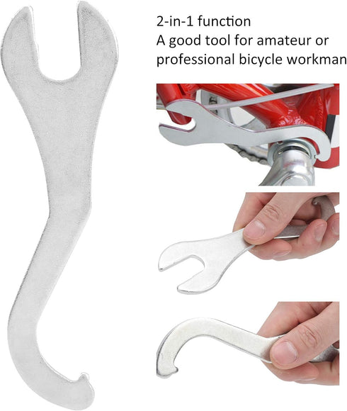 Spanner Wrench Set, 2 in 1 Multifunctional Steel Bike Bottom Bracket Tool for Bicycle Repairment Accessory