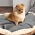 furrybaby Dog Blankets for Small Dogs, Grey, 24x32 in, Washable Sherpa Pet Blanket for Kittens and Puppies