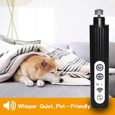 HAFBBXC 6 2-Speed Trimmer Dog Nail Grinder with LED Lights, One-Touch Reverse, Professional, Super Quiet and Low