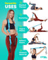 Stretching Strap with Loops, Non Elastic Stretch Band for Physical Therapy, Yoga, Exercise, Flexibility