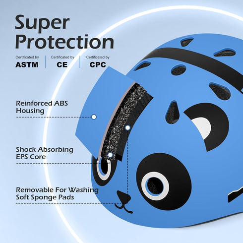 2-8, 48-54cm, Odoland Kids Bike Helmet for Boys & Girls Age Kid Bicycle Helmet Adjustable Fits Safety Multi-Sport