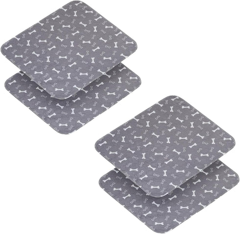 4 Pack 18"x24" Washable Pee Pads for Dogs, Super Absorbent Reusable Training