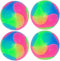 FineInno 4 pcs Large Light Up Dog Balls - Flashing Elastic Glow in The Dark Interactive Pet Toys