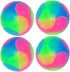 FineInno 4 pcs Large Light Up Dog Balls - Flashing Elastic Glow in The Dark Interactive Pet Toys