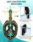 Set, Viginsul Mask Fins Snorkeling Gear for Adults, Full Face Snorkel Mask & Adjustable Swim Fins Snorkel Panoramic