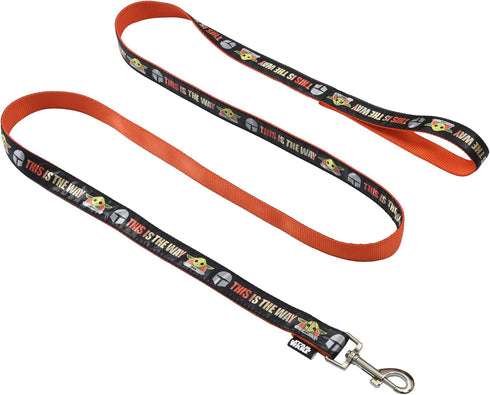 Star Wars for Pets The Mandalorian 4 Foot Dog Leash, 48 Inches, Orange Nylon Leash for All Dogs