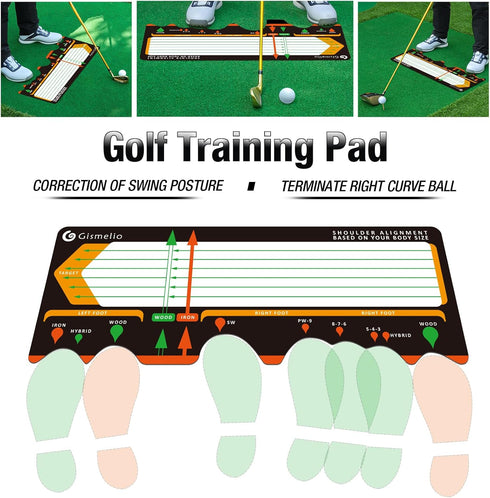 Golf Training Mat for Beginners, Posture Assistance and Stance Corrector, Golf Training Aids Pad for Men Women