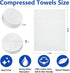150 (8in8in) Compressed Cotton Coin Towels - PCS Disposable Face & Camping Towel Tablets for Outdoor Sports