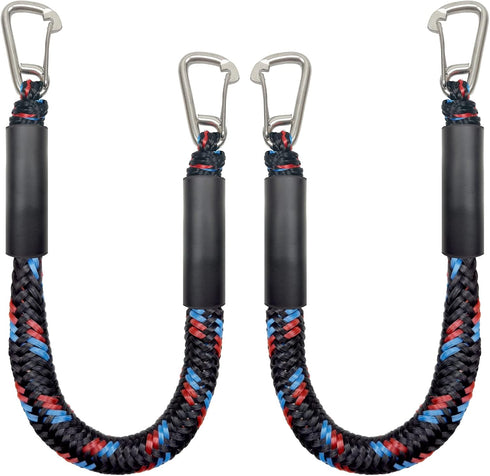 Bungee Dock Line Ropes for Mooring With 2 Stainless Steel Clip Accessories