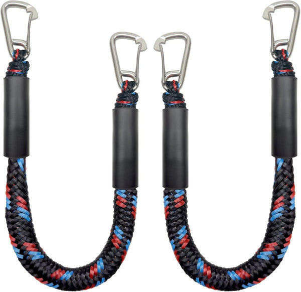 Bungee Dock Line Ropes for Mooring With 2 Stainless Steel Clip Accessories
