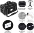 Expandable Pet Carrier with Mesh Pockets, Shoulder Strap, Washable Pads - Suitable for 2 Cats, Kittens, Puppies, Dogs