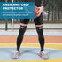 Padded Knee & Shin Guards, Compression Leg Sleeve Knee Brace for Youth Adult Football Basketball Soccer