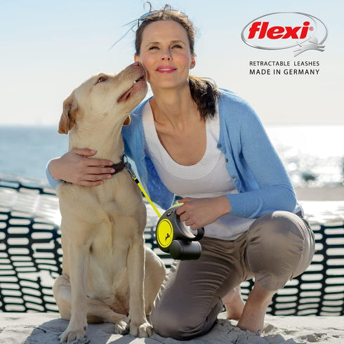 Flexi New Neon Tape Blue Small 5m Retractable Dog Leash/Lead for dogs up to 15kgs/33lbs