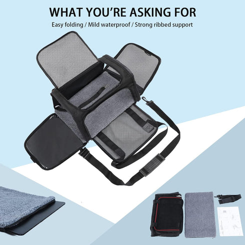 A4Pet Airline Approved Cat Carrier - Removable Soft-Sided Portable Pet Travel Carrier for Kittens, Puppies, and Rabbits