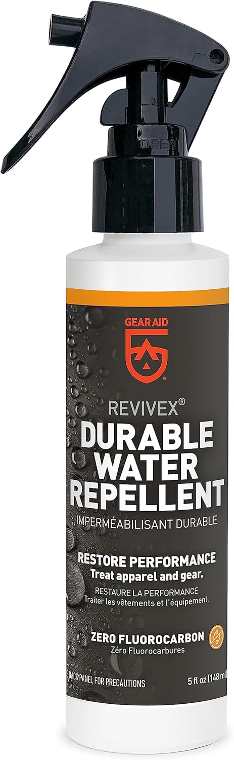 Gear AID Revivex Durable Water Repellent Spray for Waterproofing Nylon Jackets, Gore-TEX, Camping Gear