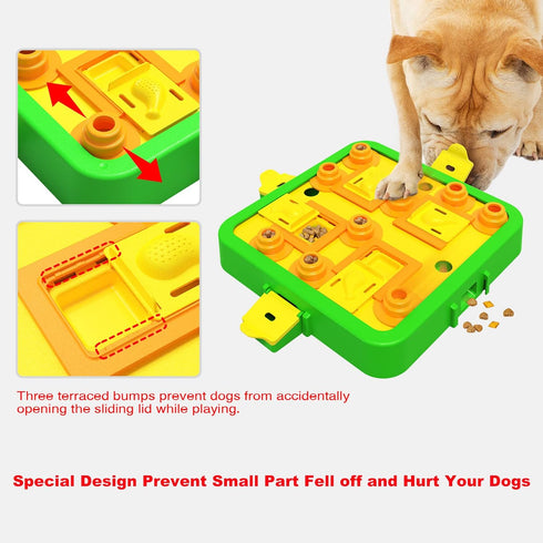 AUTENS Dog Puzzle Toys - Interactive for Puppy Mental Stimulation, 3 Level Treat Puzzle for All Dogs (Green)