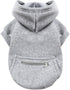 Jecikelon Pet Dog Cold Weather Coat with Pocket, Winter Dog Hoodie for Small Dogs Chihuahua (Small, Y02-Grey)