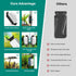 4 hygger Magnetic Aquarium Glass Cleaner, Dual-Blades Algae Fish Tank Glass Cleaner Brush with Detachable Algae