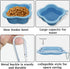 Dog Travel Bowls, Portable Collapsible Slow Feeder for Pets, Foldable Cat Water Dish Bowl (Blue)