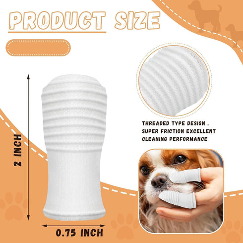 PenVinoo Dual Sided Cat Toothbrush Dog Toothbrush Finger Brush Micro Head, Suitable for Small to Large Dogs & Cats