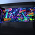 48X24IN Blacklight Aquarium Background, UV Reactive Mushroom Starry Sky with 10 EVA Double-Sided Tape