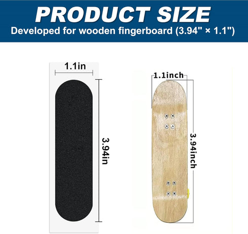 Haisalin 30Pcs (30) Precut Foam Grip Tape for Fingerboards - One Step Installation