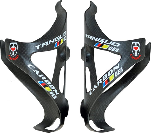 TANUP 2 Pack Bike Water Bottle Holder Bike Cup Holder - Carbon Water Bottle Cage Lightweight Full Carbon Fiber Bicycle