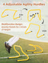 GHB Football Training Equipment Set - 4 Agility Hurdles, 20ft Speed Ladder, 12 Disc Cones, Jump Rope & Resistance Bands
