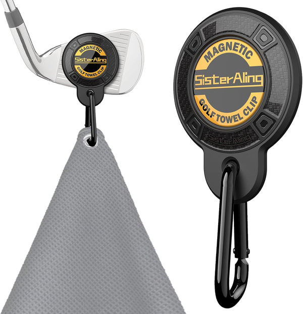 Magnetic Clip for Golf Towel, Removable Industrial Strength Accessories for Strong Hold on Carts or Clubs