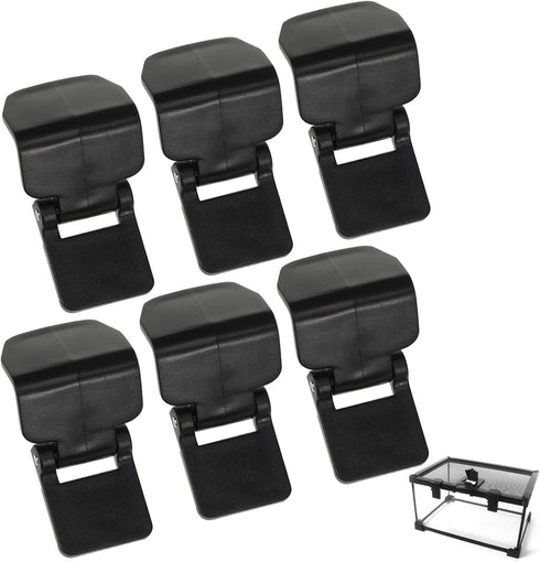 Totority 6pcs Cylinder Lock Clips for Snake Tank Aquarium, Escape Screen Clip for Glass Cover Support Holder