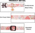 ADOGGYGO Pink Floral Dog Collar with Bow, Adjustable Pink Plaid Collars for Small Medium Large Girls Dogs (Medium, Pink)