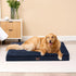 EHEYCIGA Orthopedic XXL Dog Beds for Jumbo Dogs, Removable Washable Cover for Crate, Navy, 47x29